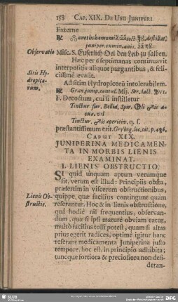 Caput XIX. Juniperina Medicamenta In Morbis Lienis Examinat