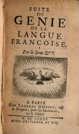 Le Génie De La Langue Françoise, [2]. Suite