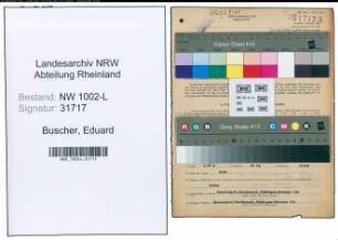 Entnazifizierung Eduard Buscher , geb. 20.09.1896 (Gerichtsrat)