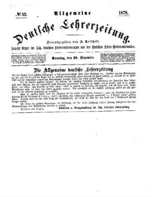 Die Allgemeine deutsche Lehrerzeitung