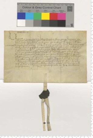 Dem Propste zu St. Johannis Dr. Joh. Sartoris präsentiert die Witwe Hinr. Semmelbeckers für eine Vikarie am Marienaltar zu St. Nicolai [lat].