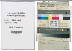Entnazifizierung Lieselotte Wolf , geb. 08.04.1920 ()