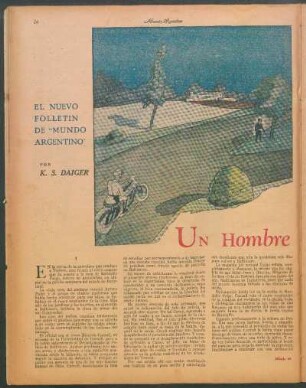 Un hombre en el sendero : El nuevo folletín de "Mundo Argentino"