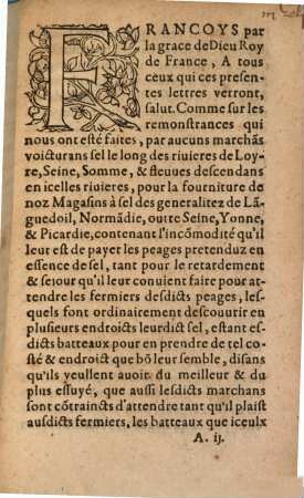 Edict faict par le roy ... sur l'evaluation des peages pretendus ...