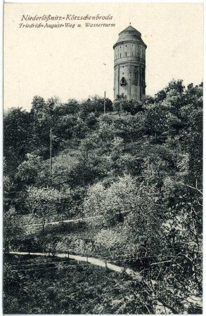 Radebeul. Friedrich-August-Weg und Wasserturm