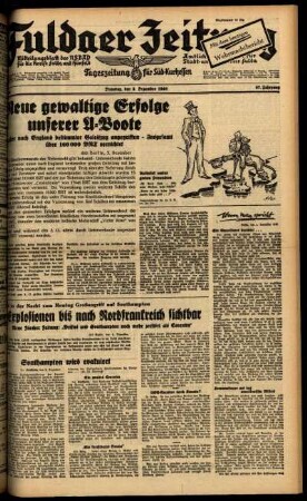 Ausgabe vom Dienstag, den 03. Dezember 1940.