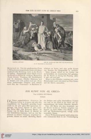 Zur Kunst von "El Greco", [5]