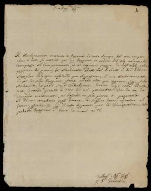 Brief von N. P. Pacioceti an Johann Friedrich von Uffenbach