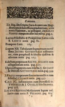 De Origine et progressu Iuris civilis romani Authores et Fragmenta veterum Ictarum