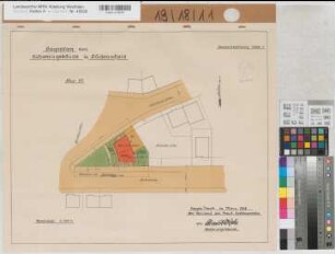 Lüdenscheid, Eichamtsgebäude (später Kreispolizeibehörde), Lageplan, Bestandszeichnung Blatt 1