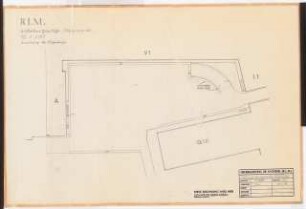 Reichsluftfahrtministerium, Berlin: Hofkellergarage, Gehsteige: Lageplan 1:200