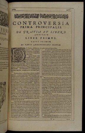 Liber Primus, De Gratia Et Libero Arbitrio.