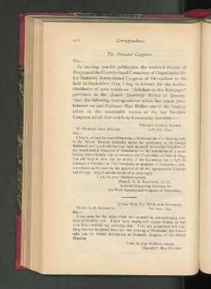 The Oriental Congress.