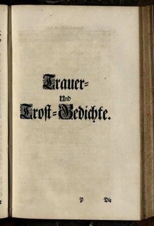 Trauer- Und Trost-Gedichte.