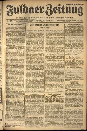 Ausgabe vom Dienstag, den 11. August 1925.