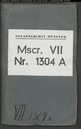 Fragmente von Liesborner Archiv-Verzeichnissen
