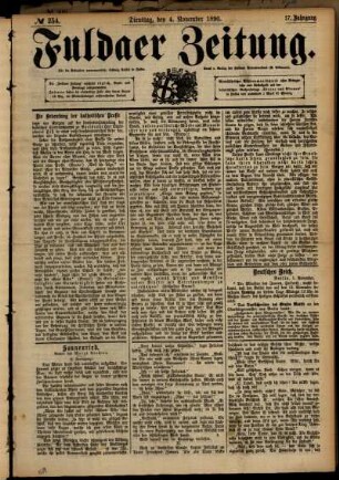 Ausgabe vom Dienstag, den 04. November 1890.