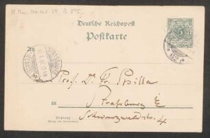 Postkarte an Friedrich Spitta : 11.04.1897