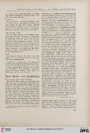 Neue Bücher und Zeitschriften