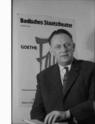 Porträt des Jahres 1963: Hans-Georg Rudolph, Generalintendant beim Badischen Staatstheater.