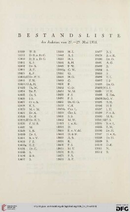Bestandsliste