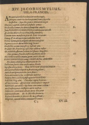 XIV. Jacobus Mylius, Sula-Francus.