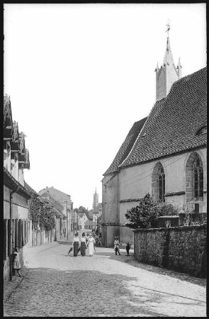 Kamenz. St. Justkirche u. Königsbrücker Straße