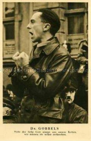 Postkarte aus der Mappe "Dr. Goebbels spricht"