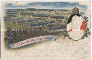 Postkarte zur Kaiserparade
