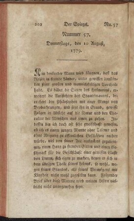 Nummer 57. - Nummer 60. Sonnabends, den 21 August, 1779.