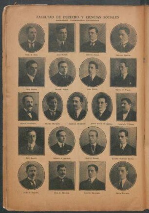 Facultad de derecho y ciencias sociales: Escribanos últimamente diplomados - [Retratos]