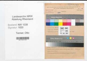 Entnazifizierung Otto Tenner , geb. 21.08.1893 (Lehrer)