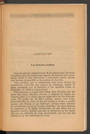 Capítulo XV - Los elefantes marinos