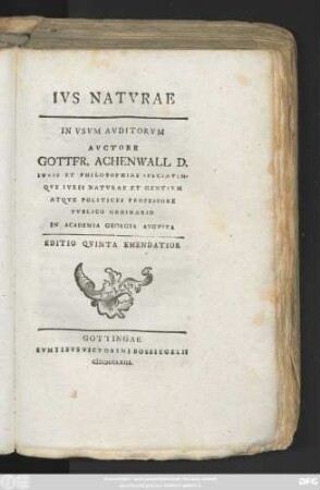 [Pars 1]: Ivs Natvrae : In Vsvm Avditorvm
