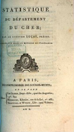 Description du Département du Cher