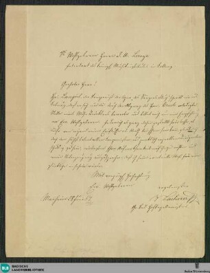 Brief von Vinzenz Lachner an I. A. Leroye vom 28.06.1867 - K 2917, 5