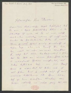 Brief an Ferruccio Busoni : 31.03.1924