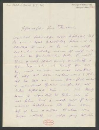 Brief an Ferruccio Busoni : 31.03.1924