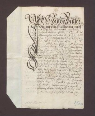 Schuldverschreibung von Jakob Seiler von Stollhofen gegen die Heiligenpfleger daselbst
