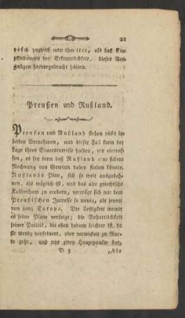 Preußen und Rußland.