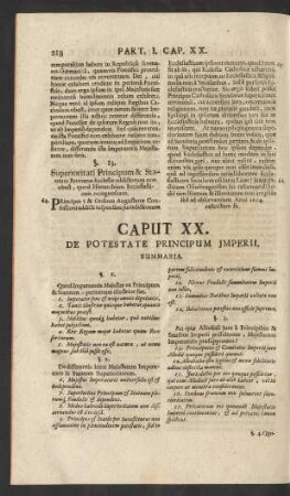 Caput XX. De Potestate Principum Imperii.