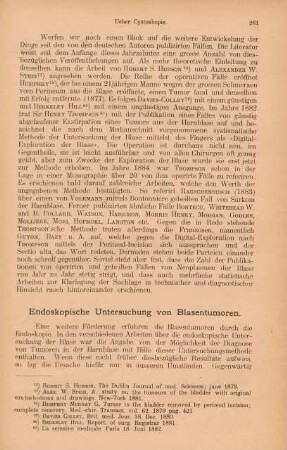 Endoskopische Untersuchung von Blasentumoren