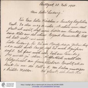 Brief vom 28.07.1920