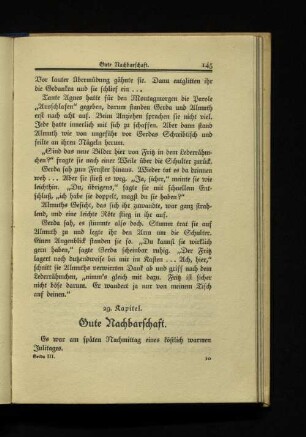 29. Kapitel. Gute Nachbarschaft.