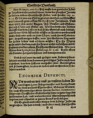 Encomium Defuncti.