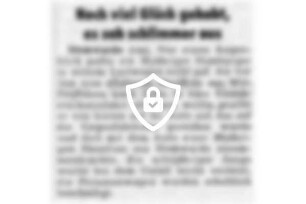 Noch viel Glück gehabt, es sah schlimmer aus