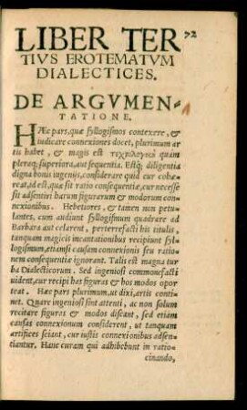 De Argumentatione.