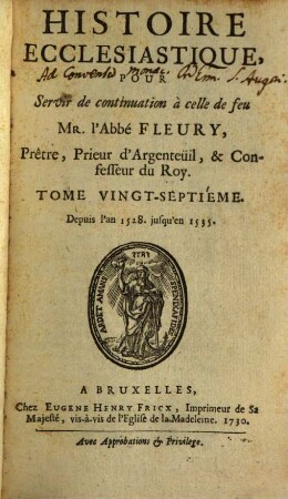 Histoire Ecclesiastique, 27. Depuis l'an 1528. jusqu'en 1535.
