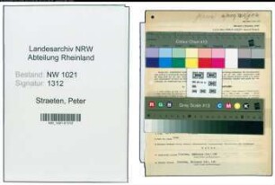 Entnazifizierung Peter Straeten , geb. 23.03.1895 (Betriebsleiter)