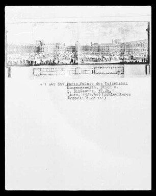 Paris, Palais des Tuileries, Eingangsseite